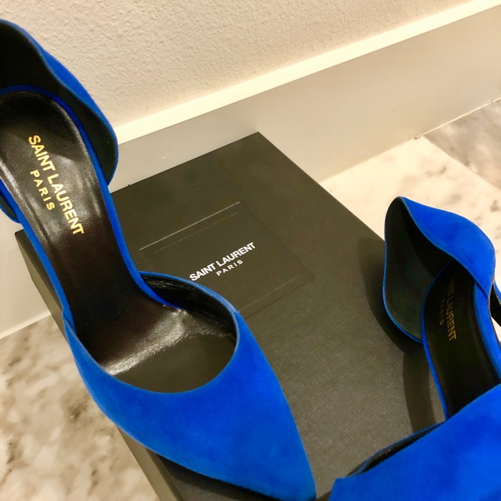 SAINT LAURENT ELECTRIC BLUE PUMP - Picture 3 of 4